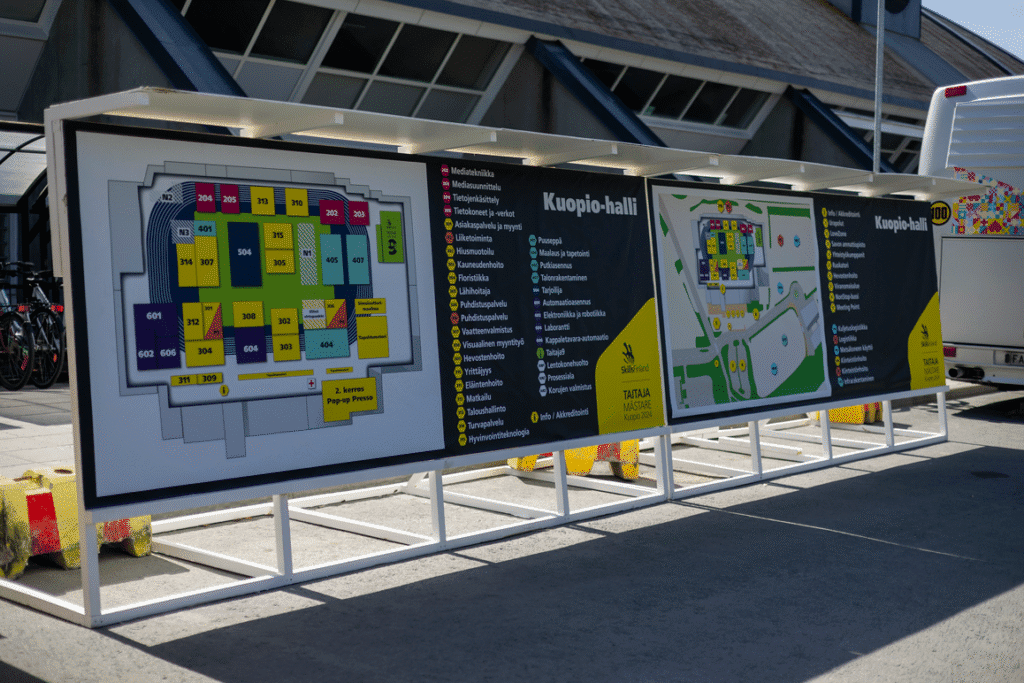 Taitaja-tapahtuman kartta Kuopio hallin ulkopuolella