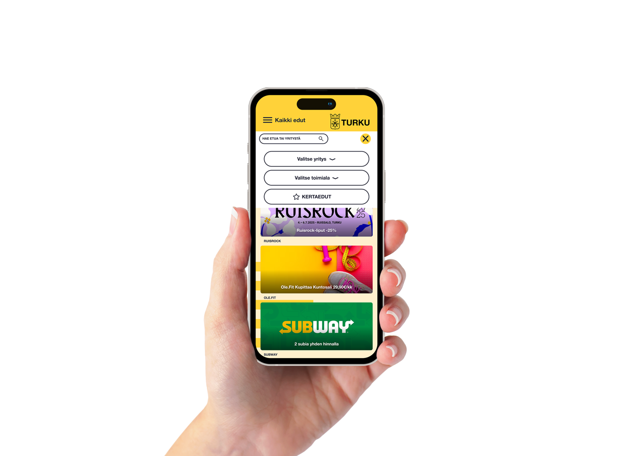 Muuttajan Turku sovellus. Sovellusten graafinen suunnittelu